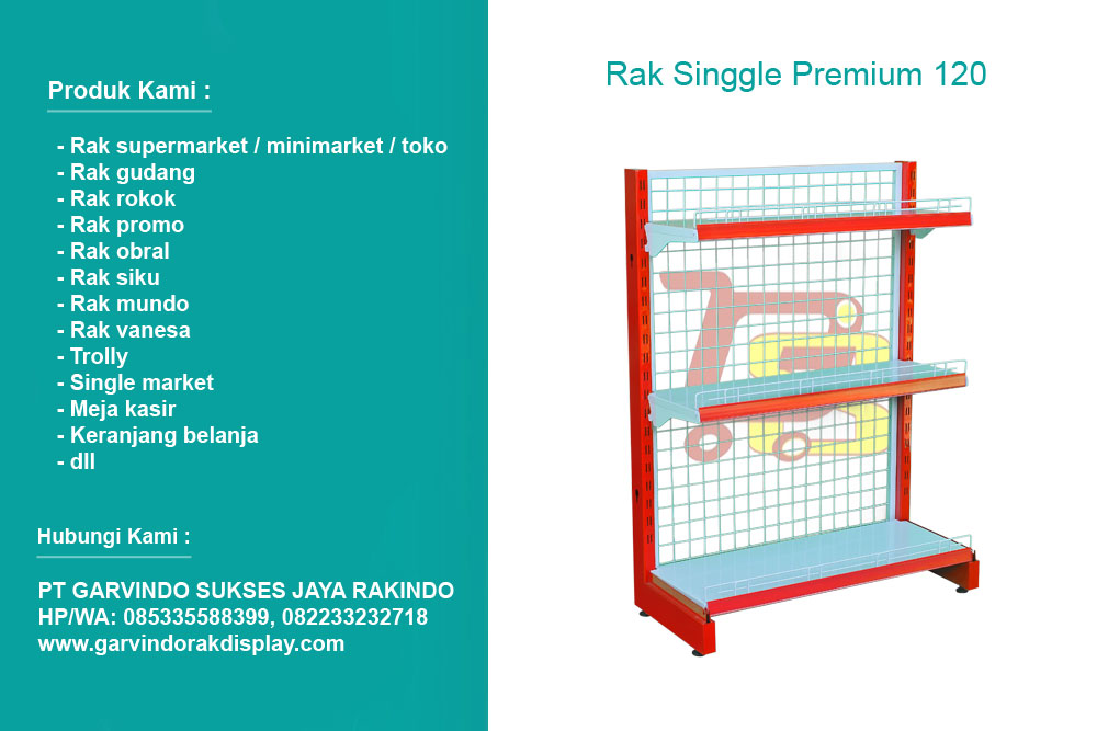 Rak Singgle Premium Tinggi 120 cm