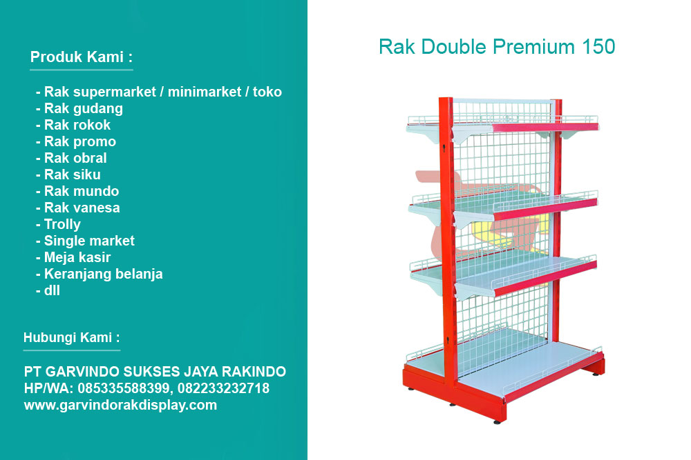 Rak Double Premium Tinggi 150 cm