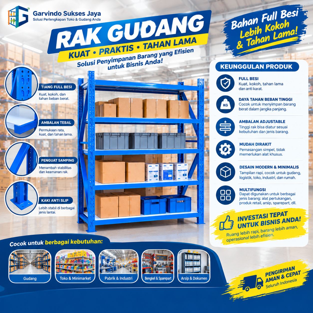 Pabrik Rak Gudang Surabaya